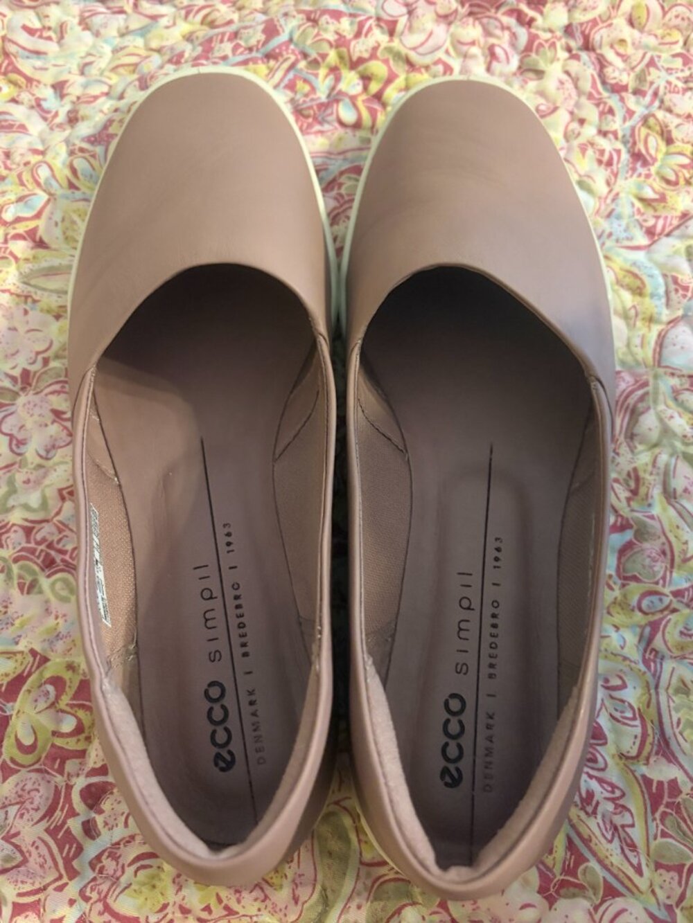 Ecco Women's Simpil Woodrose Pink Leather Espadrille Loafers, size US8-8.5-EU39 - Picture 6 of 15